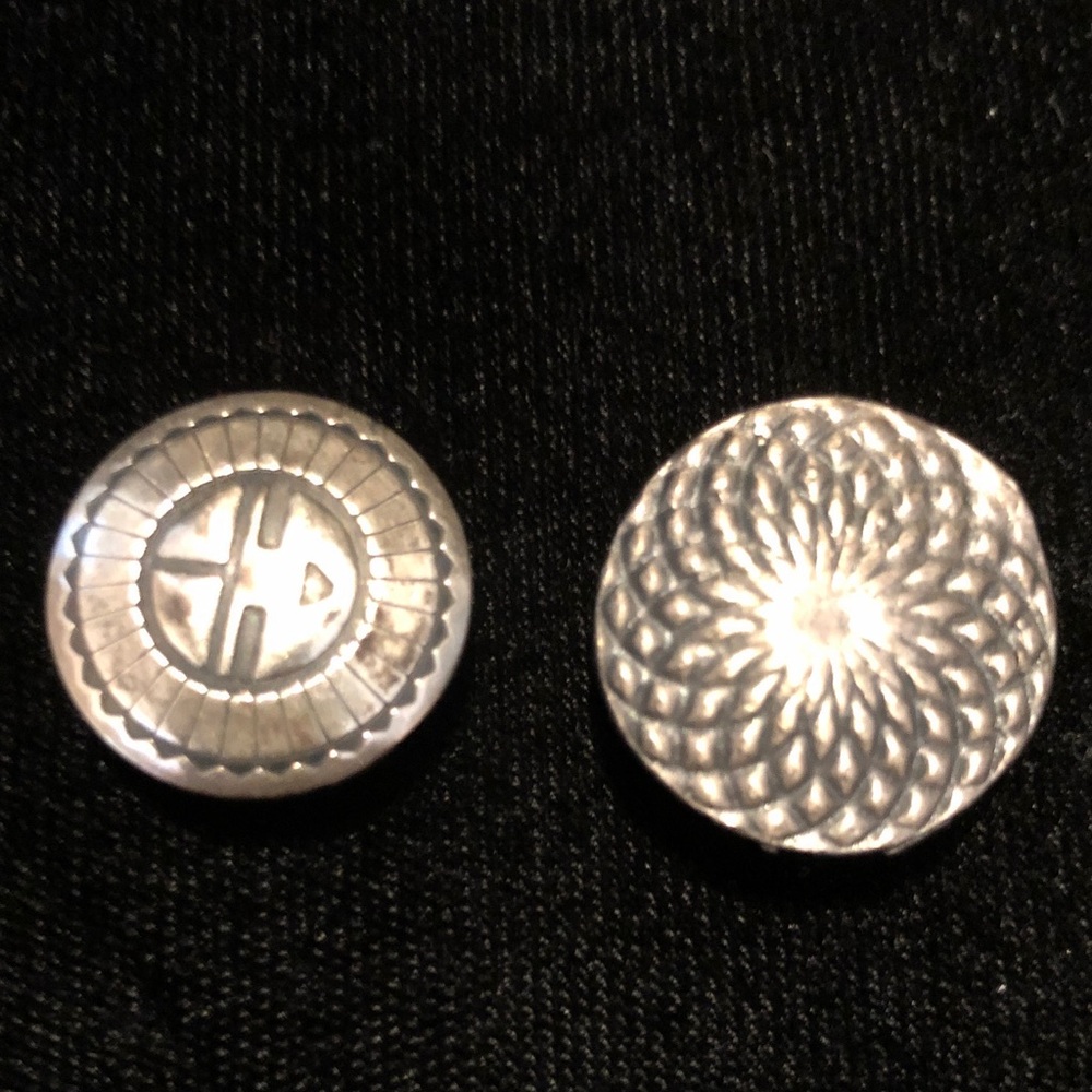 Button Covers, Silver Metal, 8 - Picture 4 of 6